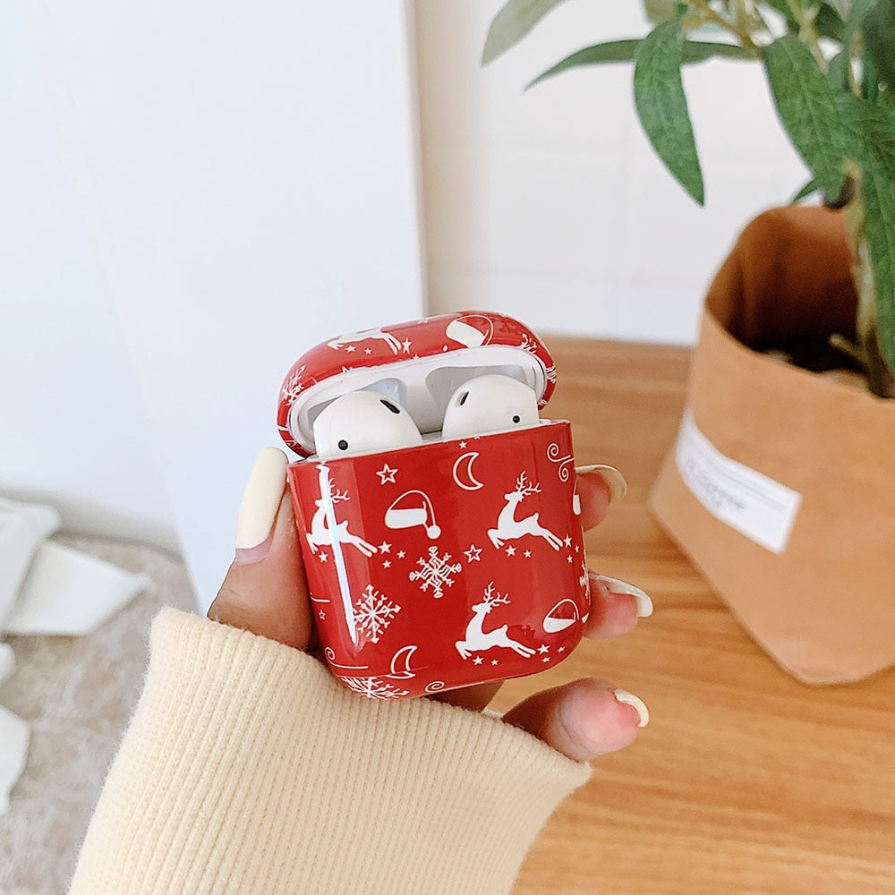 Christmas Marble & Floral AirPods Case-Fonally-
