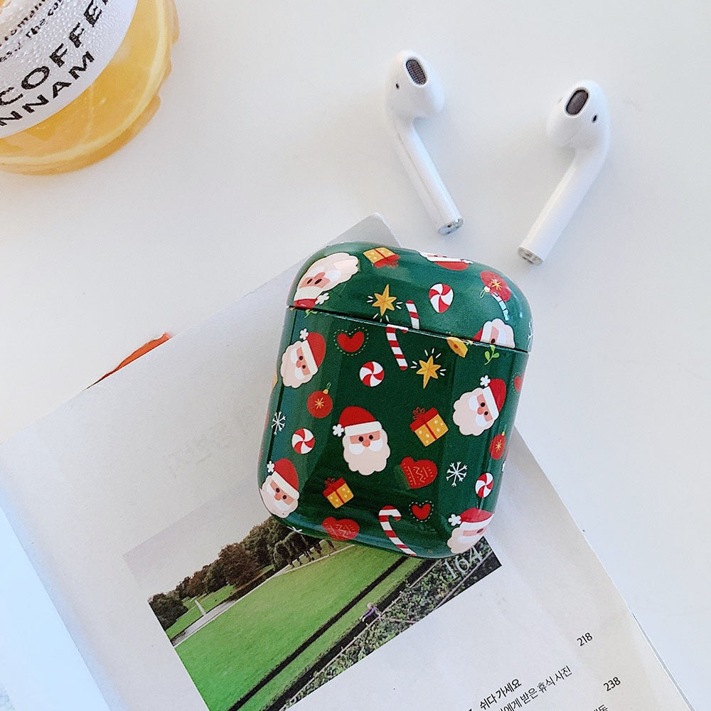 Christmas Marble & Floral AirPods Case-Fonally-A for AirPods 1 or 2-
