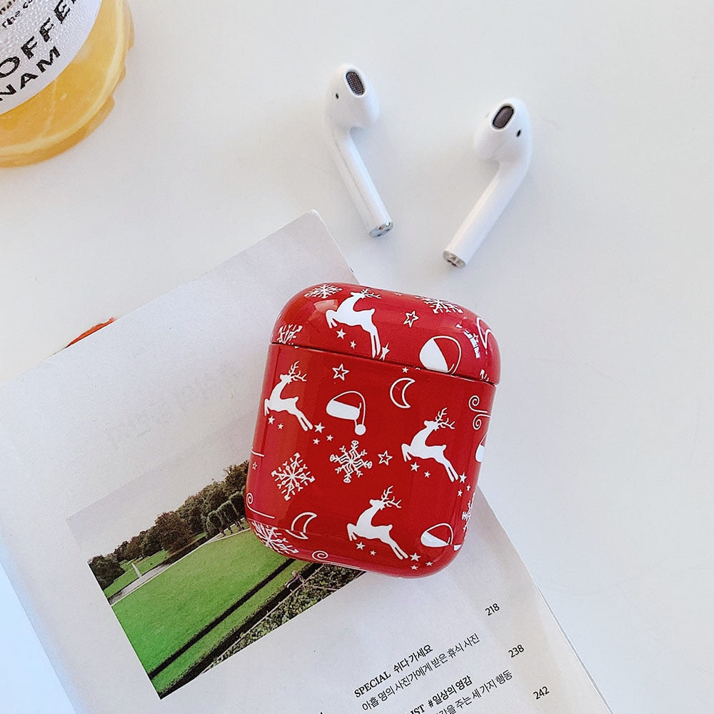 Christmas Marble & Floral AirPods Case-Fonally-B for AirPods 1 or 2-