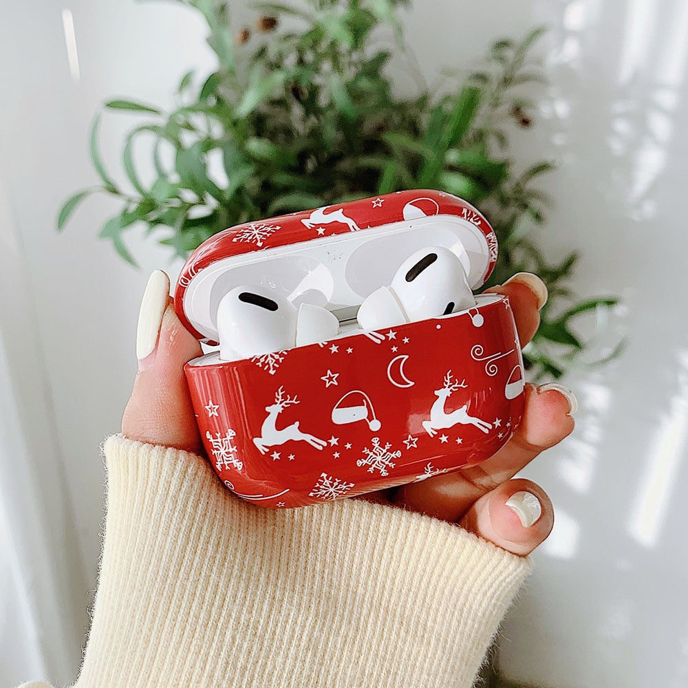 Christmas Marble & Floral AirPods Case-Fonally-B for AirPods Pro-