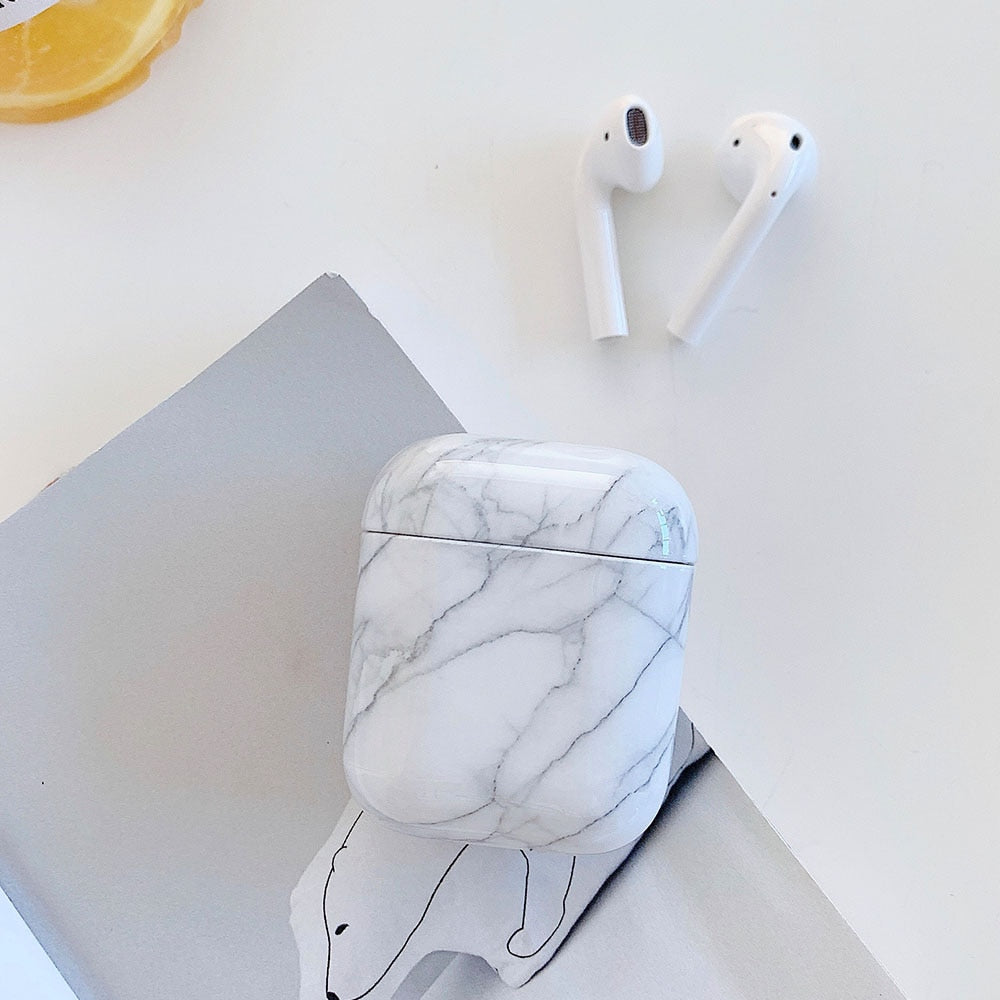 Christmas Marble & Floral AirPods Case-Fonally-D for AirPods 1 or 2-