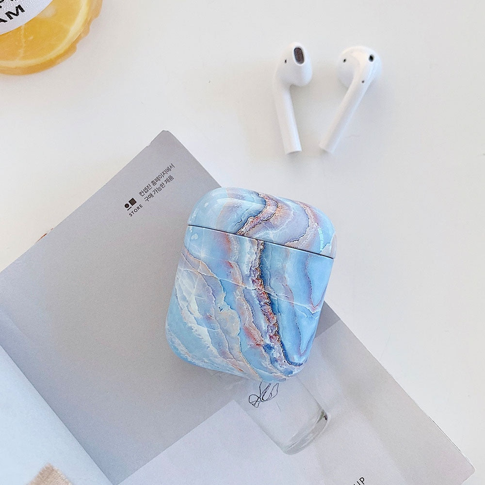 Christmas Marble & Floral AirPods Case-Fonally-E for AirPods 1 or 2-