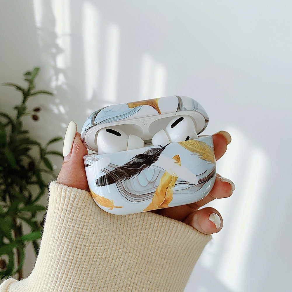 Christmas Marble & Floral AirPods Case-Fonally-F for AirPods Pro-