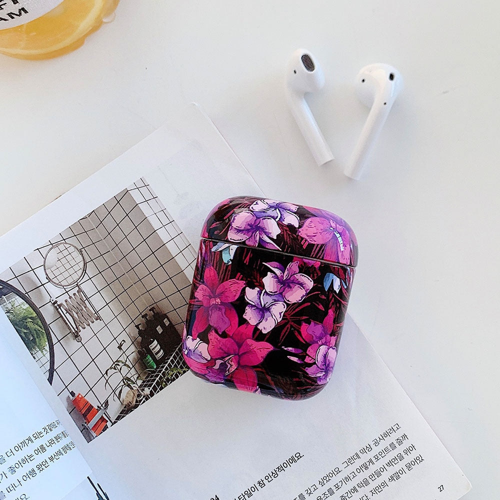 Christmas Marble & Floral AirPods Case-Fonally-G for AirPods 1 or 2-