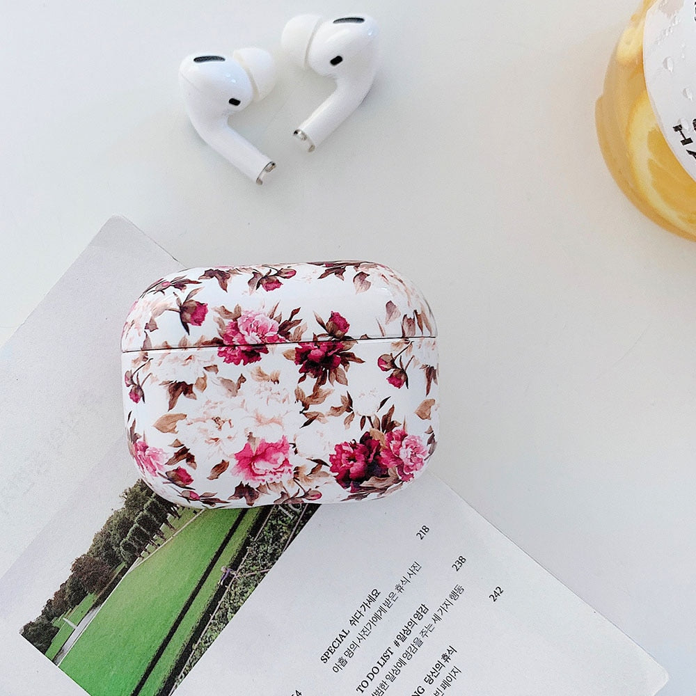 Christmas Marble & Floral AirPods Case-Fonally-I for AirPods Pro-
