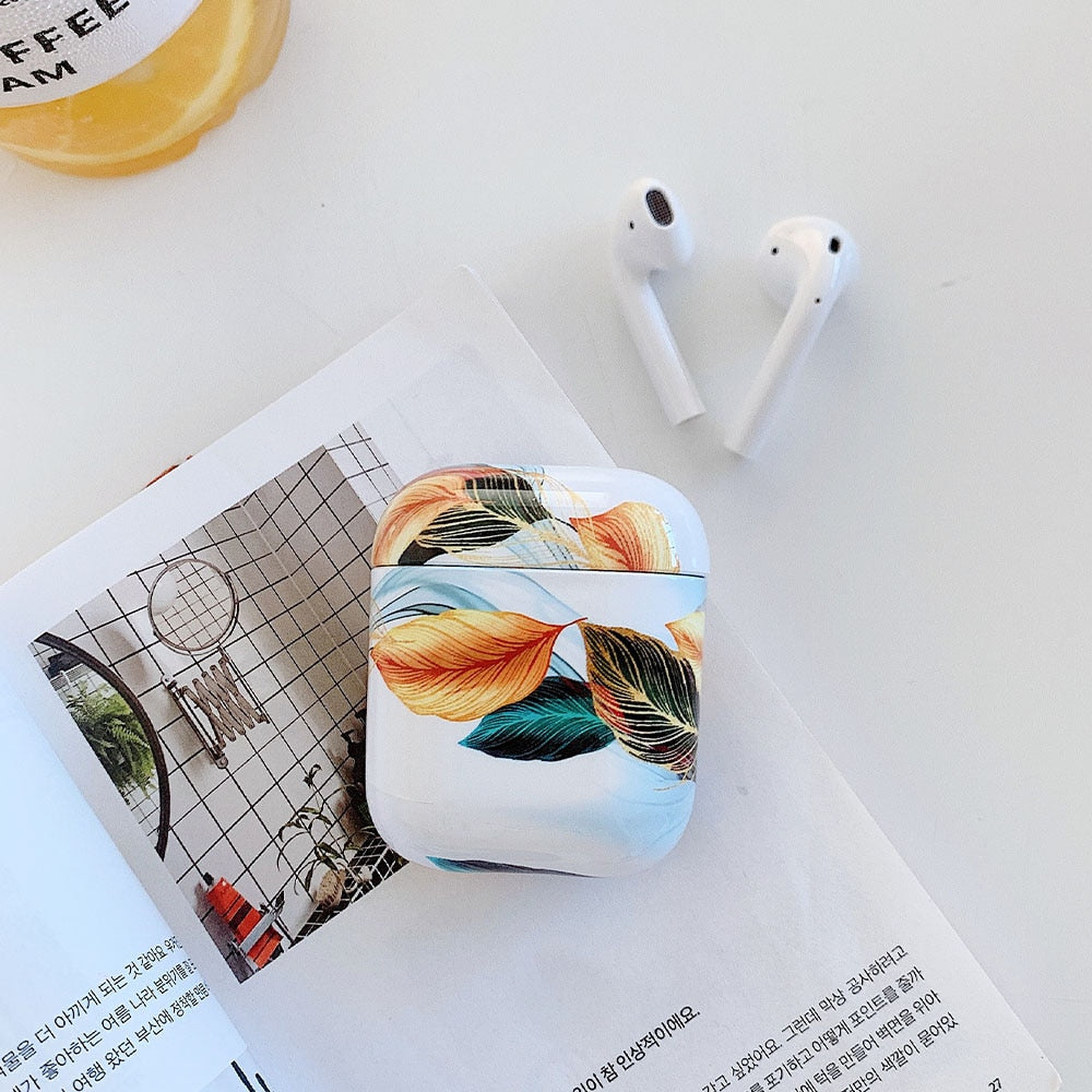 Christmas Marble & Floral AirPods Case-Fonally-J for AirPods 1 or 2-