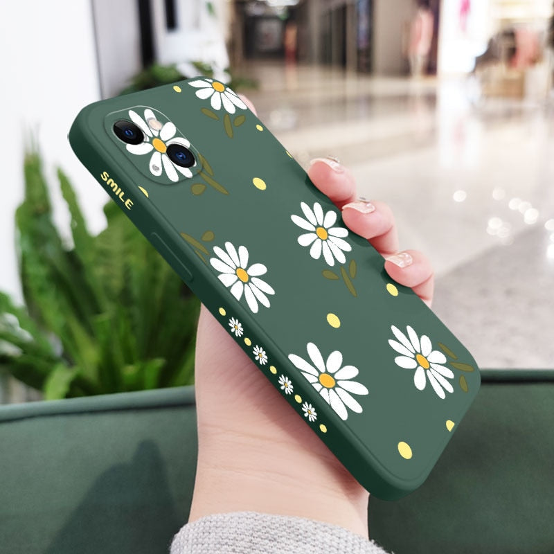 Chrysanthemum iPhone Case-Fonally-For iPhone 13-Dark Green-