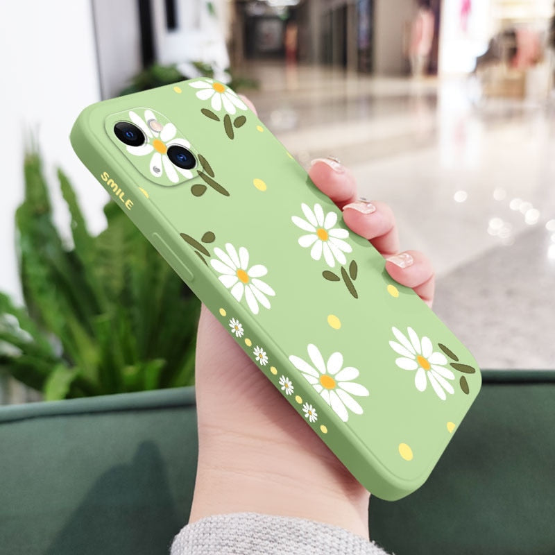 Chrysanthemum iPhone Case-Fonally-For iPhone 13-Light Green-