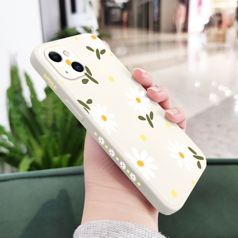 Chrysanthemum iPhone Case-Fonally-For iPhone 13-White-