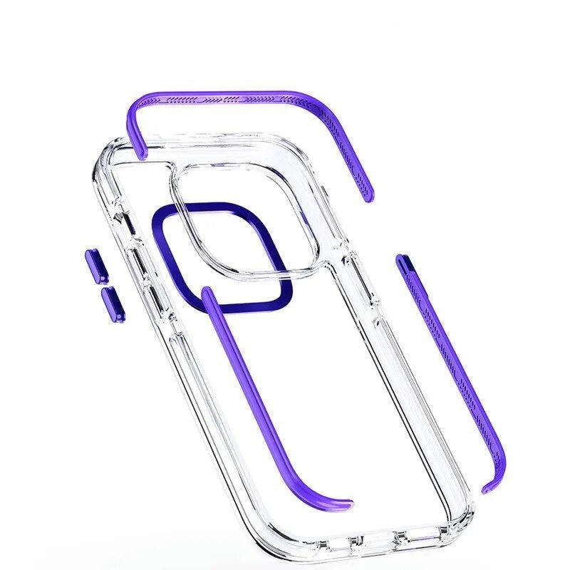 Clear Back Protective Sides iPhone Case-Fonally-
