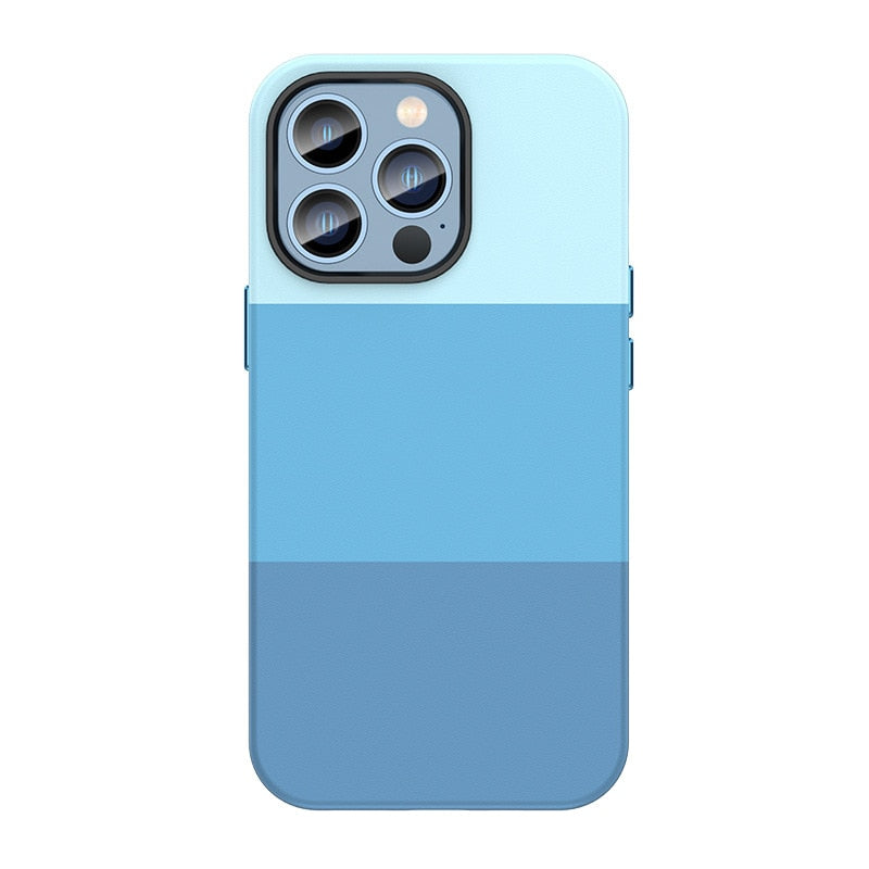 Contrasting Multicolor iPhone Case-Fonally-For iPhone 11-Blue-