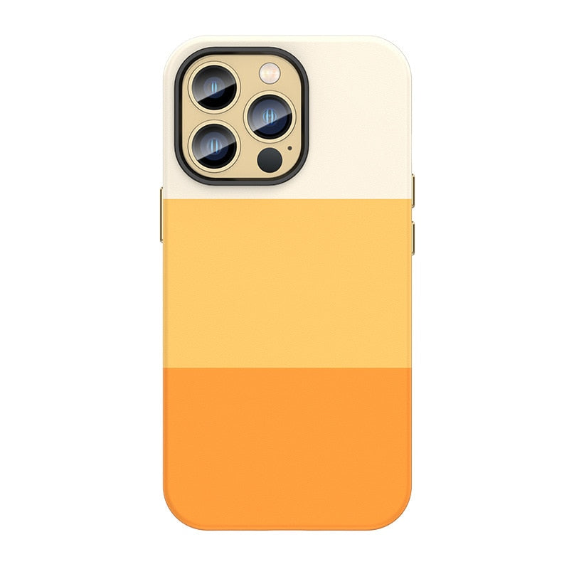 Contrasting Multicolor iPhone Case-Fonally-For iPhone 11-Orange-