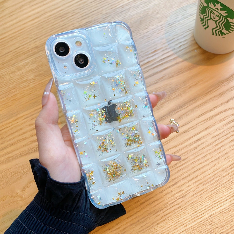 Cube Glitter Foils iPhone Case-Fonally-