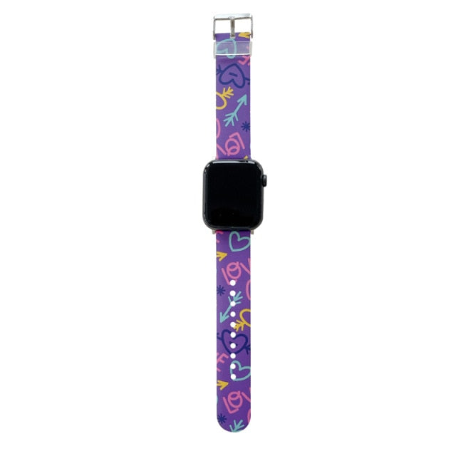Cute Art Bands for Apple Watch-Fonally-Purple Art-38 mm-