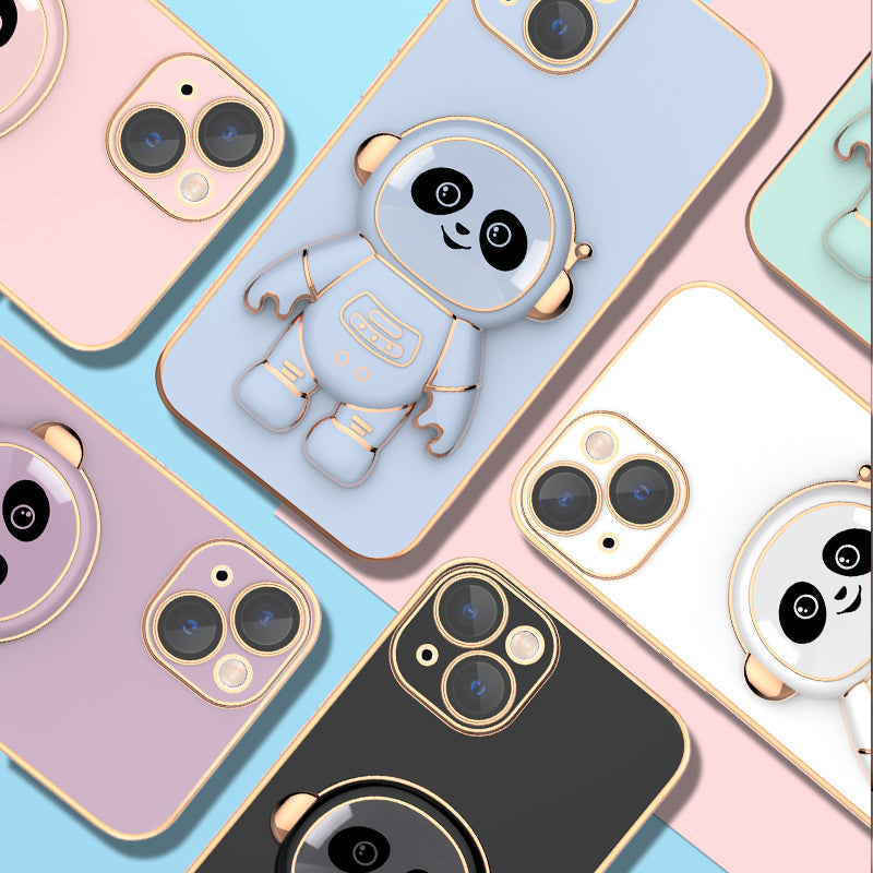 Cute Electroplated Pandanaut Kick Stand iPhone Case-Fonally-