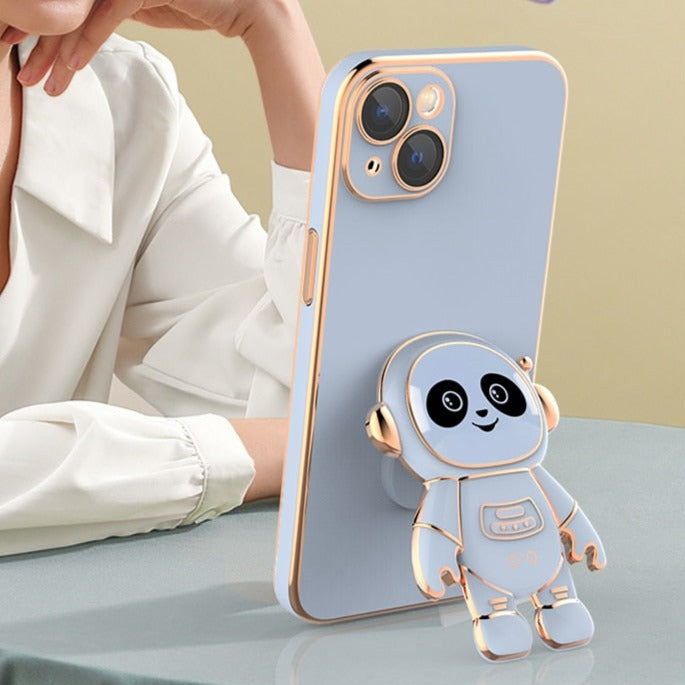 Cute Electroplated Pandanaut Kick Stand iPhone Case-Fonally-