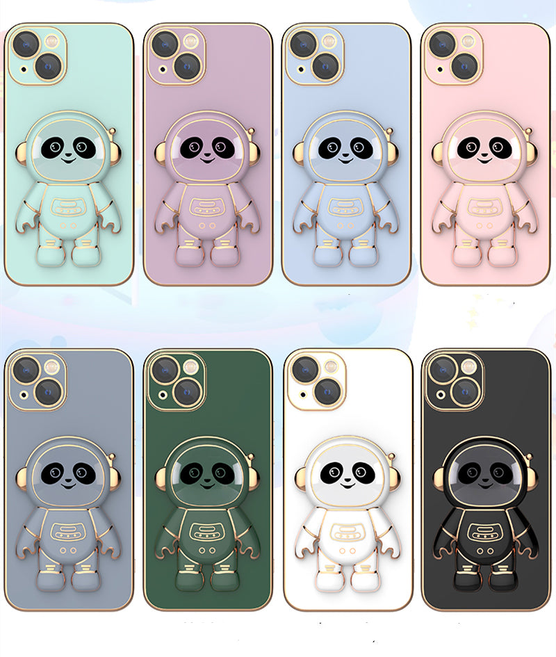 Cute Electroplated Pandanaut Kick Stand iPhone Case-Fonally-