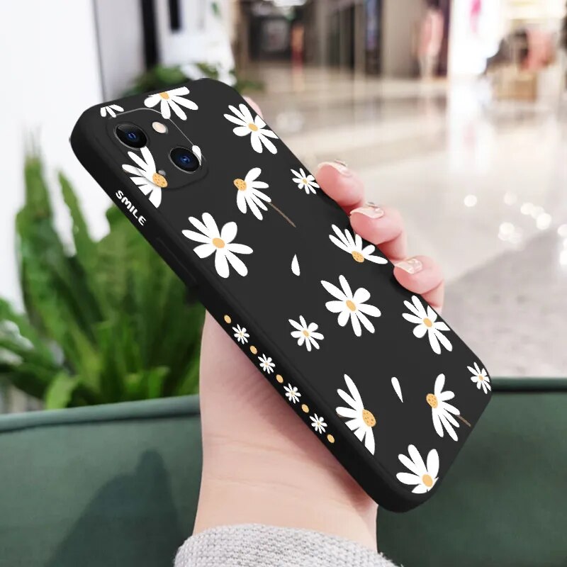 Daisies iPhone Case-Fonally-iPhone 13-Black-