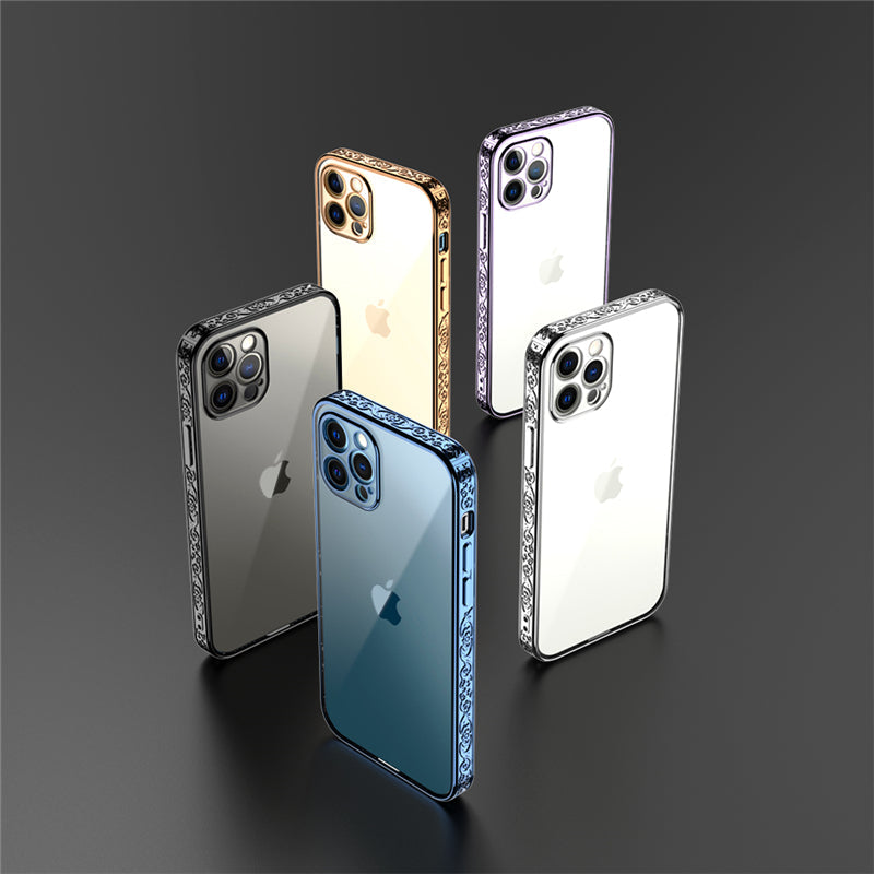 Designer Plated Transparent Full Coverage iPhone Case-Fonally-