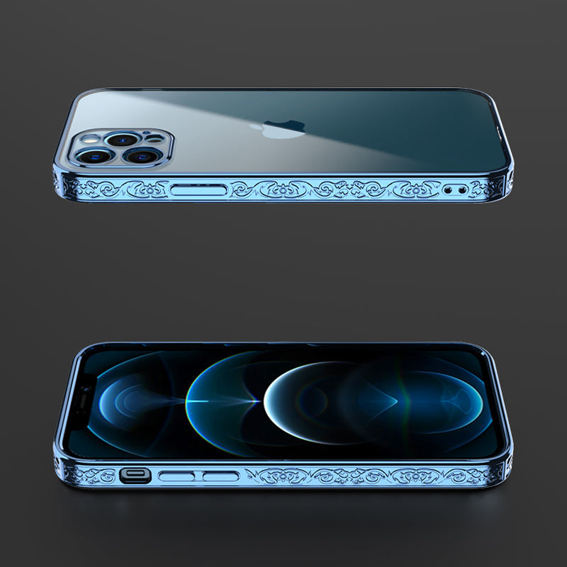 Designer Plated Transparent Full Coverage iPhone Case-Fonally-