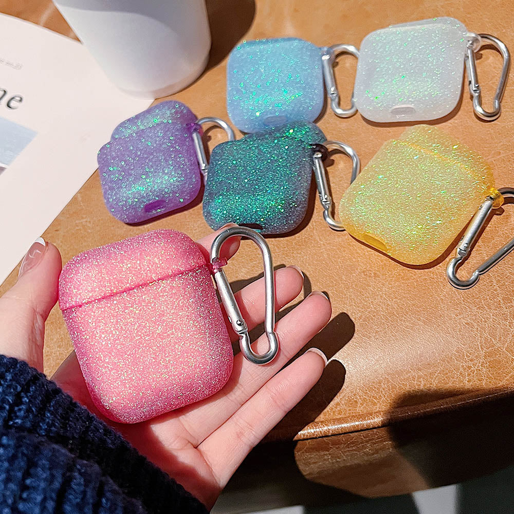 Dreamy Glitter Bling Rainbow Gradient AirPods Case-Fonally-