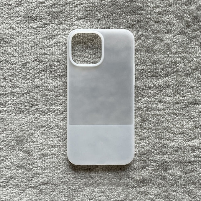 Dual Color Frosted Silicone iPhone Case-Fonally-For iPhone 13 Pro Max-White-