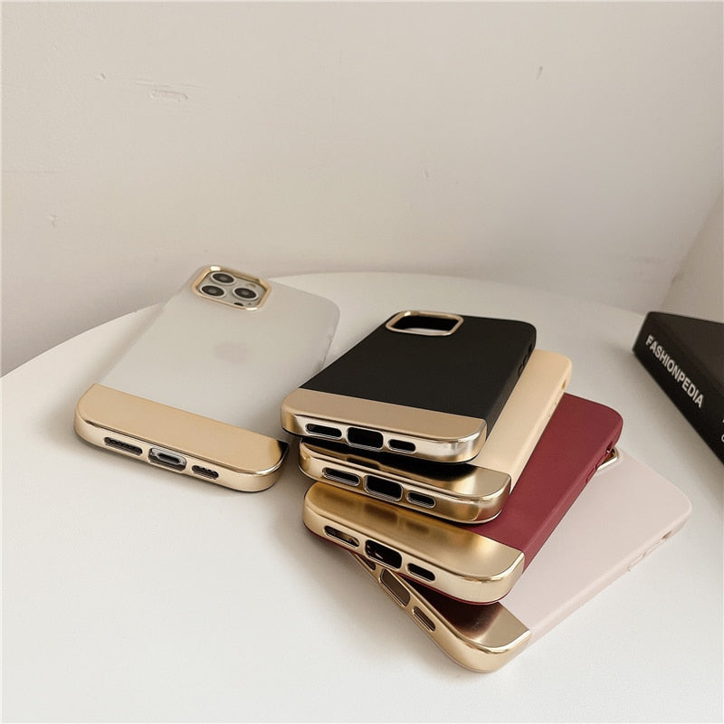 Dual Color Solid iPhone Case-Fonally-