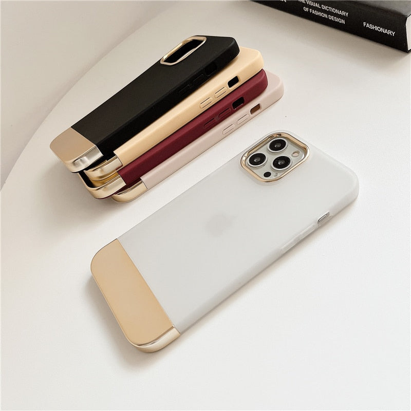 Dual Color Solid iPhone Case-Fonally-