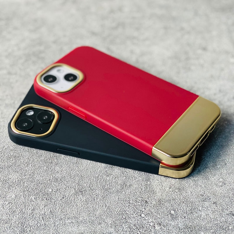 Dual Color Solid iPhone Case-Fonally-