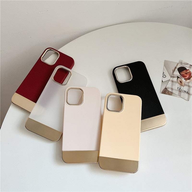 Dual Color Solid iPhone Case-Fonally-