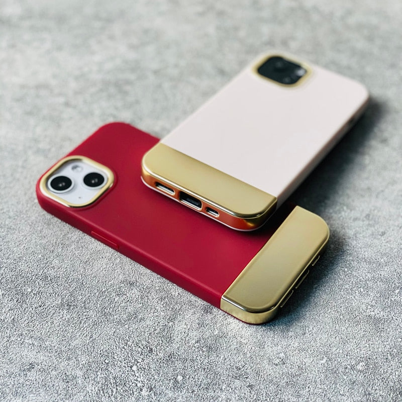 Dual Color Solid iPhone Case-Fonally-