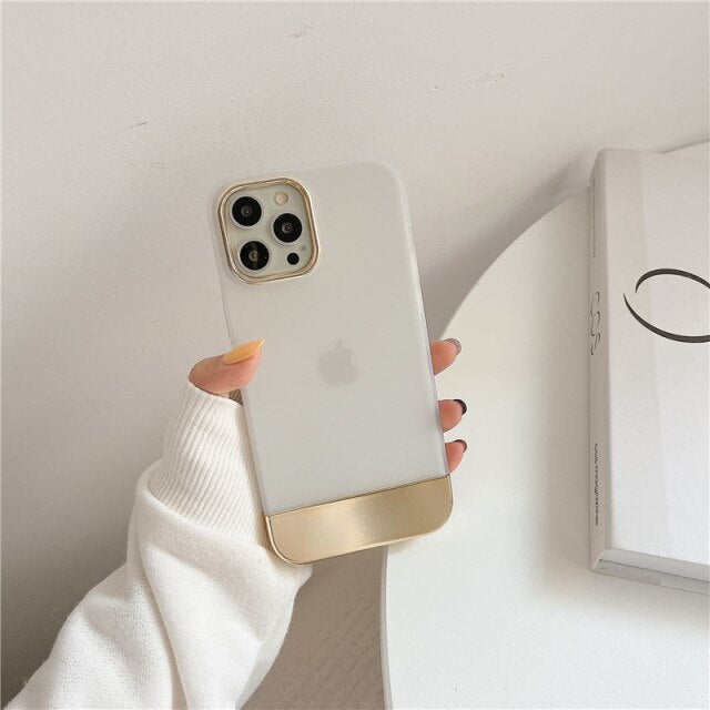 Dual Color Solid iPhone Case-Fonally-For iPhone 13 Pro Max-White-