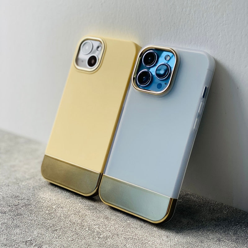 Dual Color Solid iPhone Case-Fonally-