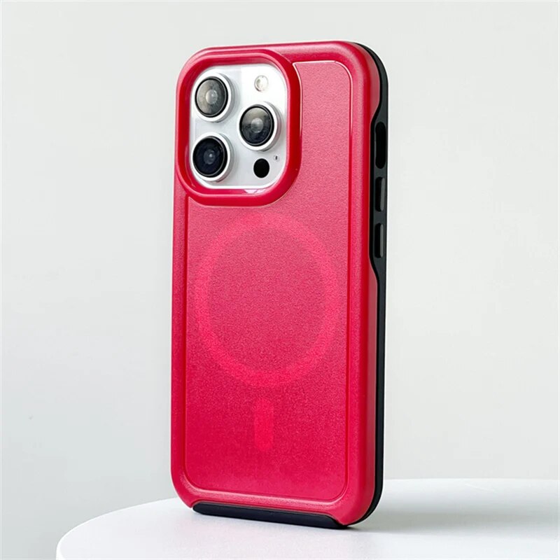 Dual Contrast Anti-Fall Shockproof & MagSafe iPhone Case-Fonally-For iPhone 15 Pro Max-E-