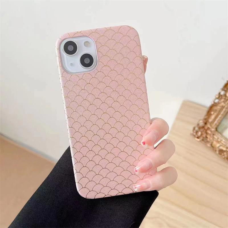 Fish Scale Pattern iPhone Case-Fonally-For iPhone X XS-Dusty Pink-