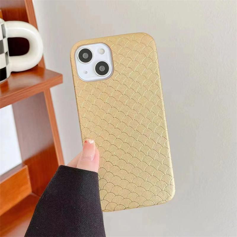 Fish Scale Pattern iPhone Case-Fonally-For iPhone X XS-Gold-