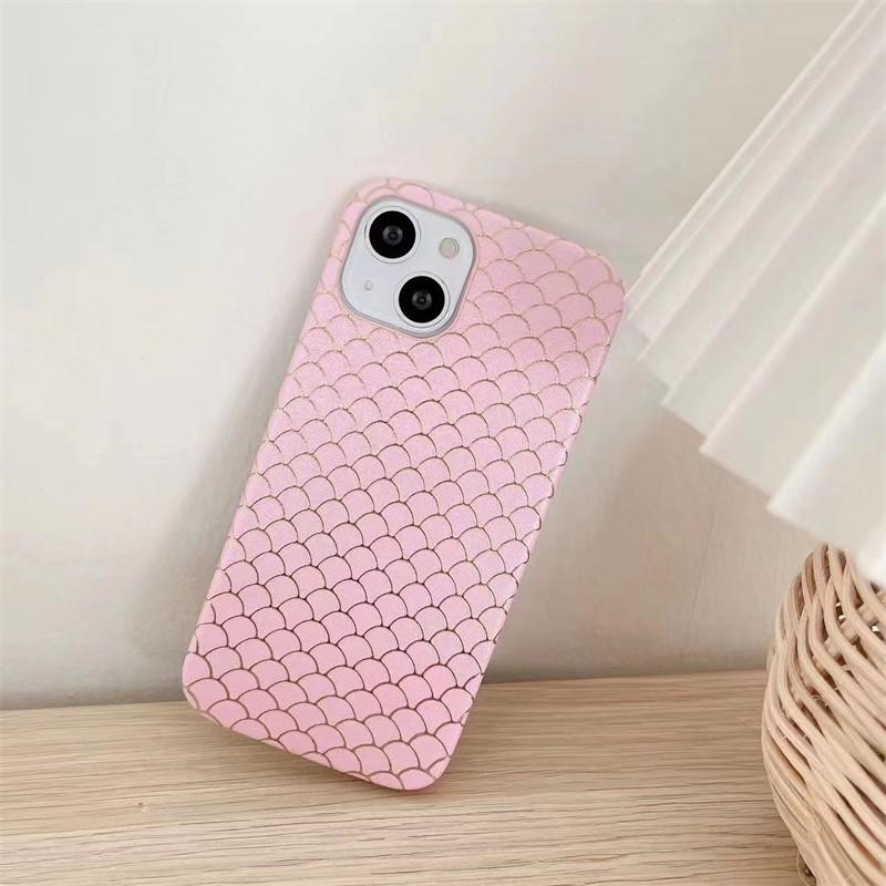 Fish Scale Pattern iPhone Case-Fonally-For iPhone X XS-Pink-