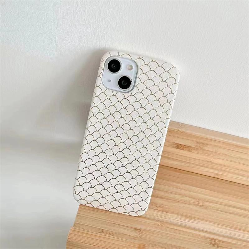 Fish Scale Pattern iPhone Case-Fonally-For iPhone X XS-White-