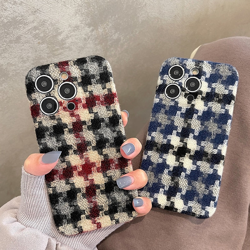 Flanelette Winter Warm iPhone Case-Fonally-