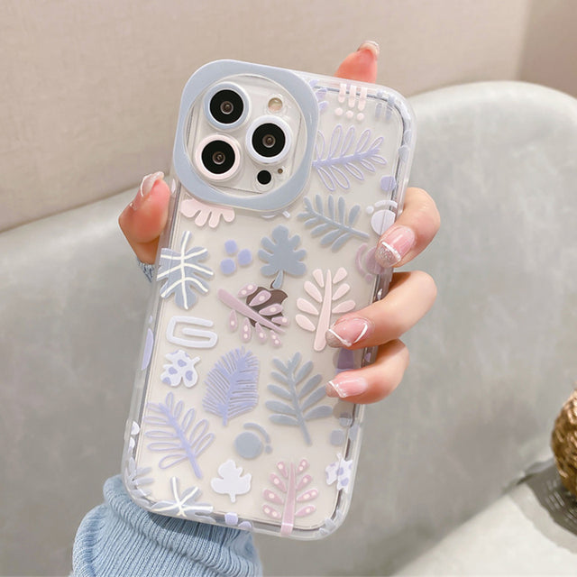 Floral Round Camera Hole iPhone Case-Fonally-For iPhone 13 Pro max-A-