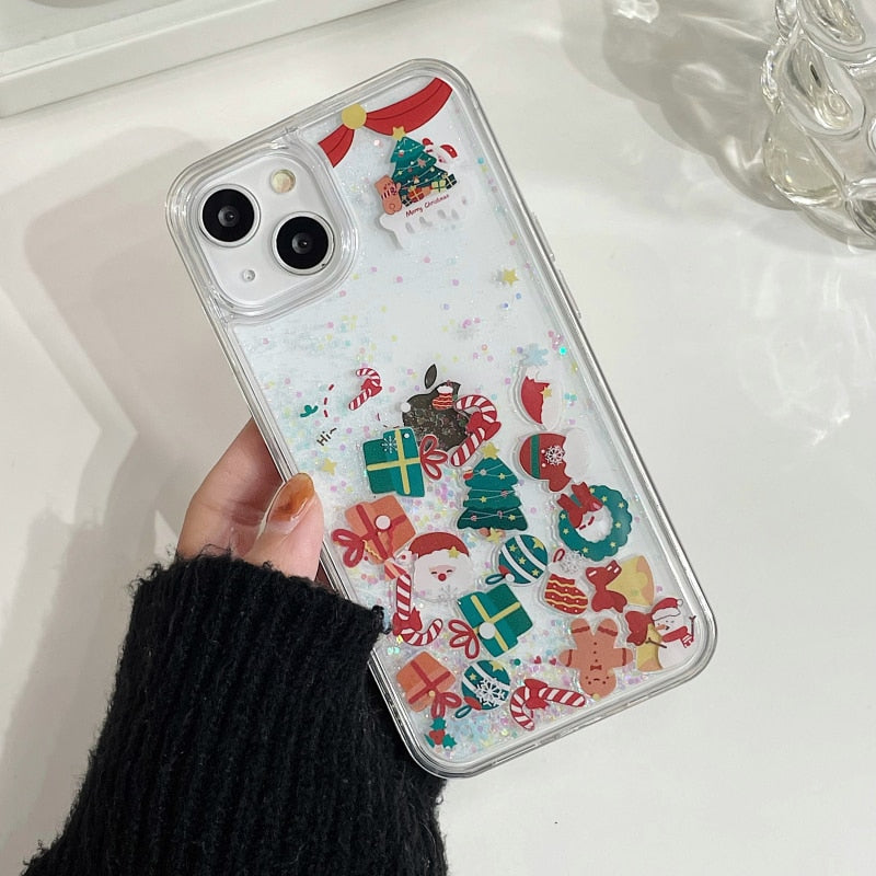 Flowy Glitter & Christmas Gifts iPhone Case-Fonally-