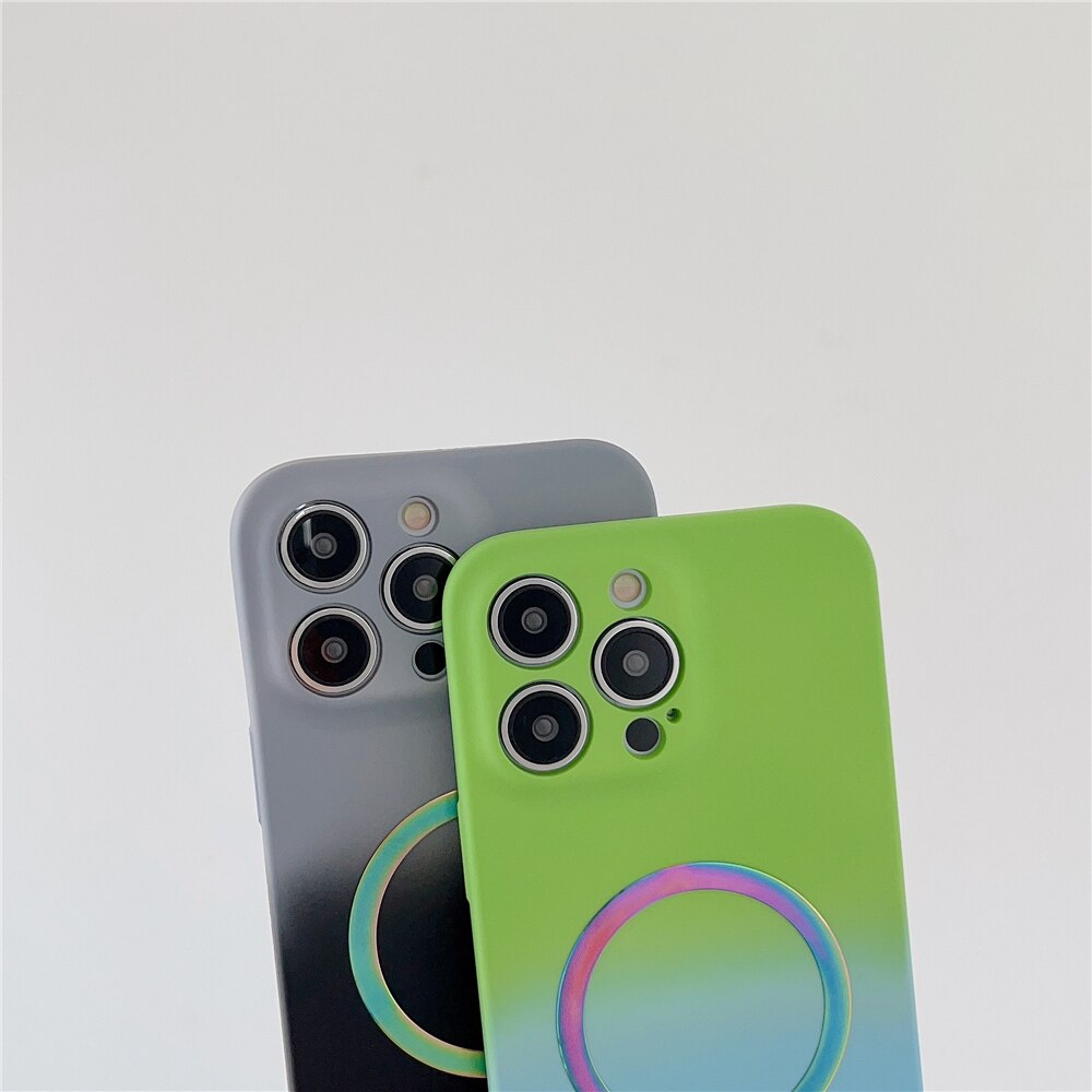 Gradient Rainbow MagSafe iPhone Case-Fonally-