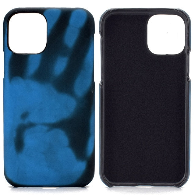 Heat Sensitive Color Changing iPhone Case-Fonally-For 11 Pro Max 6.5-Black-Blue-