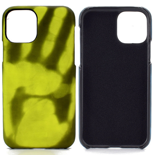 Heat Sensitive Color Changing iPhone Case-Fonally-For 11 Pro Max 6.5-Black-Green-