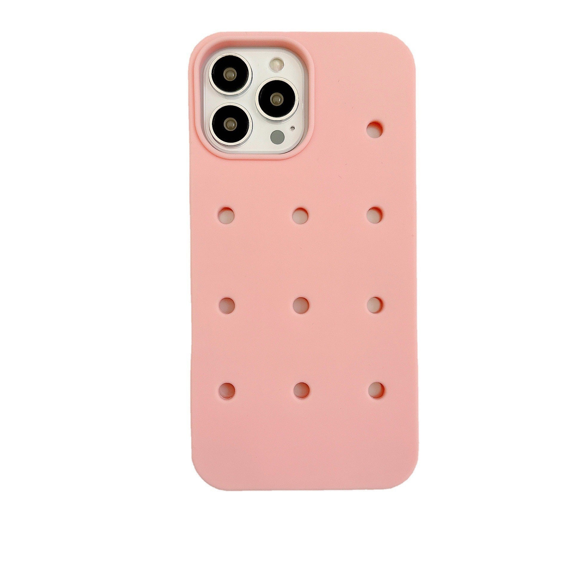 Holes Silicone iPhone Case-Fonally-for iphone 11-Pink-