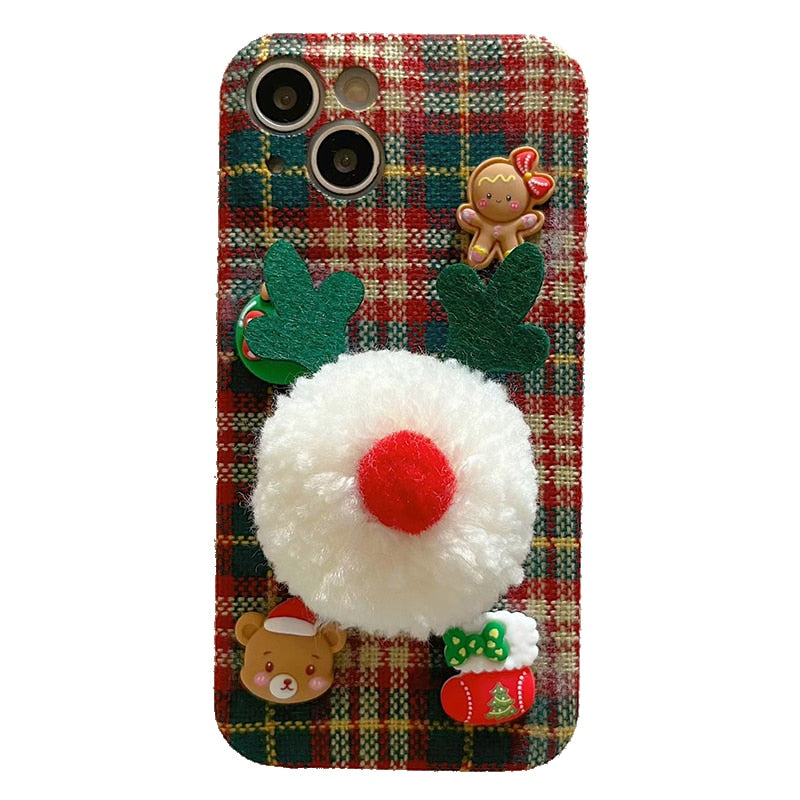 Holiday Plaid iPhone Case-Fonally-For iPhone 11-With Holder-