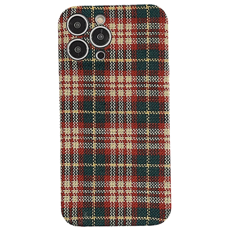 Holiday Plaid iPhone Case-Fonally-For iPhone 11-Without Holder-