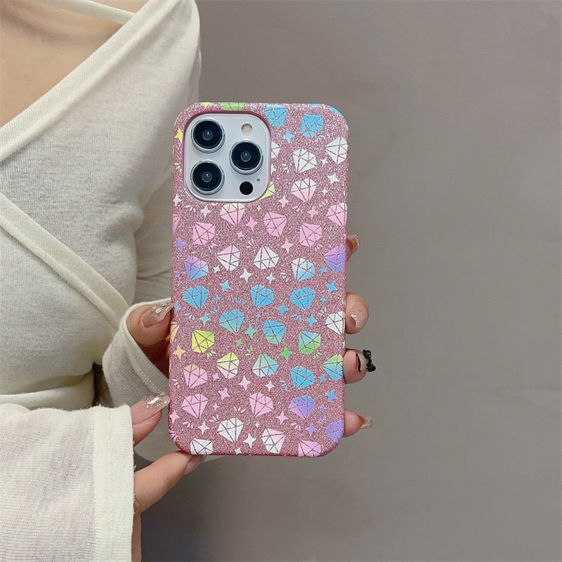 Laser Diamond Glittery iPhone Case-Fonally-