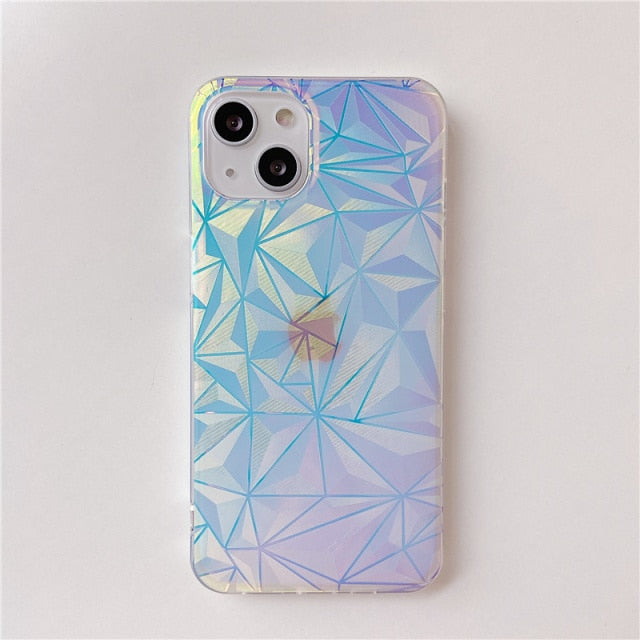 Laser Etched Gradient Rainbow Effect iPhone Case-Fonally-For iPhone 13 Pro Max-B-