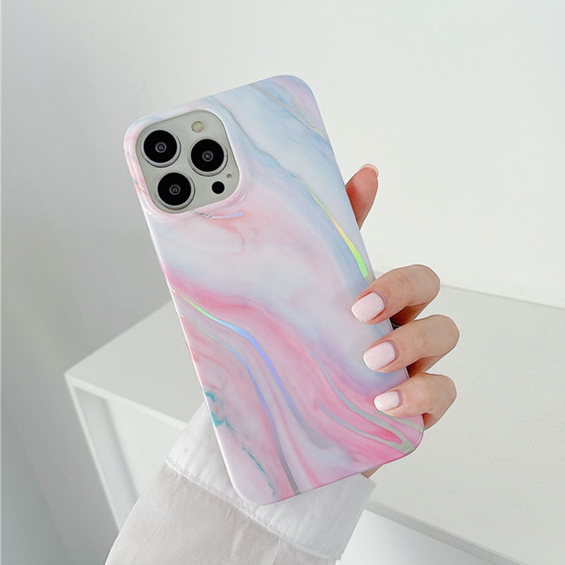 Laser Marble iPhone Case-Fonally-For iPhone 14-C-